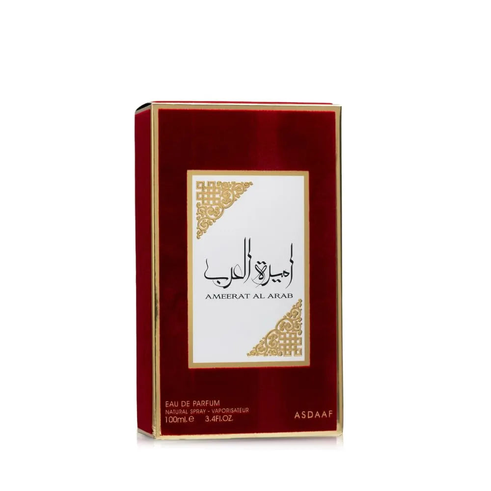 "Asdaaf Ameerat Al Arab 100ml – luxurious long-lasting Arabian perfume."
