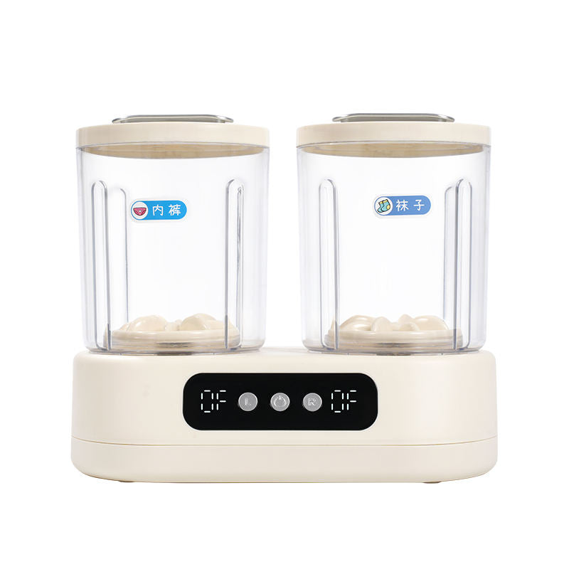  Compact twin tub mini washing machine with separate wash and spin compartments for efficient laundry.
